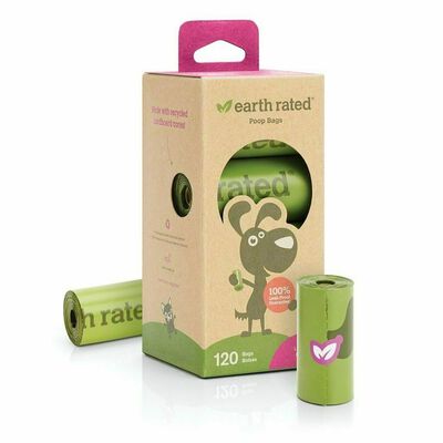Earth Rated Dog Waste Bags, Extra Thick and Strong Poop Bags, Guaranteed Leak-proof, Lavender-scented, 15 Bags Per Roll