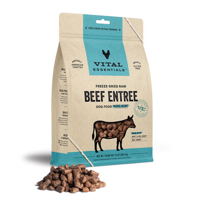 Vital Essentials Freeze-Dried Beef Mini-Nibs Dog Entree, 14-oz