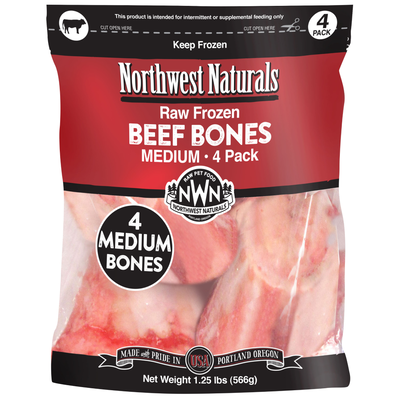 FROZEN Northwest Naturals Medium Beef Bones (3"-5" inches per bone), 4-pack