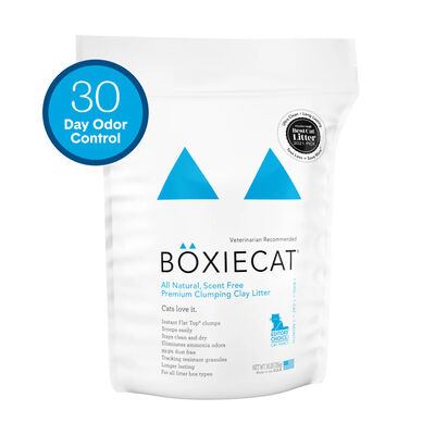 Boxie Cat Unscented 30 Day Odor Control Clumping Clay Cat Litter, 16-lb