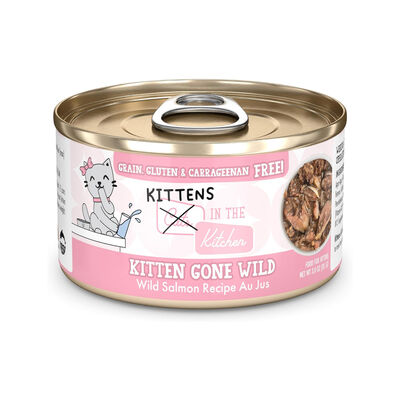 Weruva Cats in the Kitchen Kitten Gone Wild - Wild Salmon Recipe Au Jus Can, 3-oz