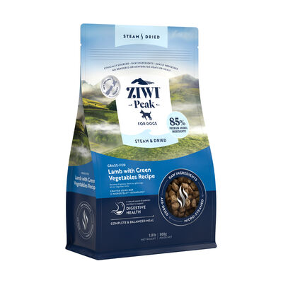 Ziwi Peak Steam & Dried Lamb with Green Vegetables Recipe Dog Food, 1.8-lb