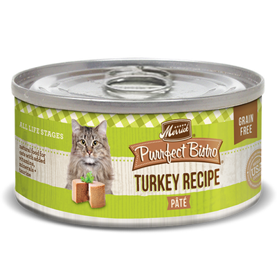 Merrick Purrfect Bistro Grain Free Turkey Pate Cat Can 5.5-oz