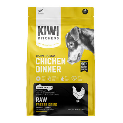 Kiwi Kitchens Raw Freeze Dried Chicken Dinner Dog Food, 4-lb