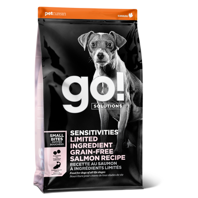 GO! SENSITIVITIES Small Bites Limited Ingredient Grain Free Salmon recipe for dogs 22lb
