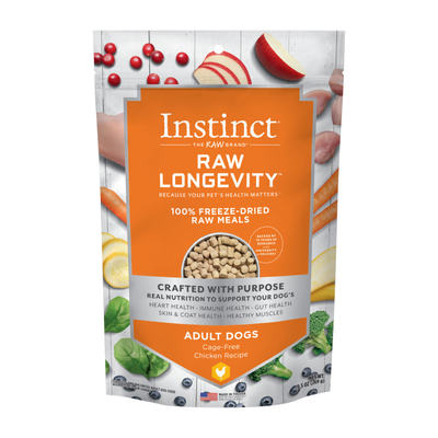 Instinct Freeze-Dried Raw Longevity Adult Chicken Bites Dog Food, 9.5-oz