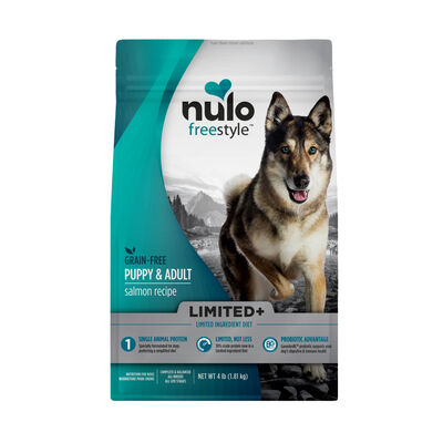 Nulo FreeStyle Puppy & Adult Dog Limited+ Grain-Free Salmon Bag, 4-lb