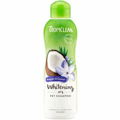 Tropiclean Awapuhi & Coconut Whitening Shampoo For Pets, 20-oz - Made In USA - Whitens And Brightens All Coats