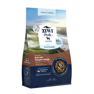 Ziwi Peak Steam & Dried Beef with Pumpkin Recipe Dog Food, 3.3-lb