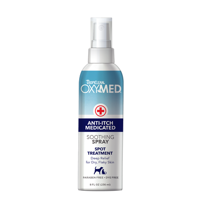 TropiClean OxyMed Medicated Anti itch Spray for Pets, 8oz