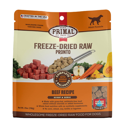 Primal Canine Freeze-Dried Raw Pronto Beef Recipe, 25-oz