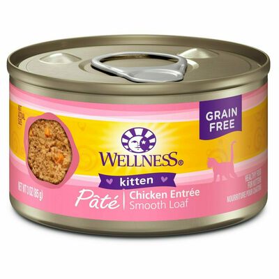 Wellness Complete Health Natural Grain Free Wet Canned Kitten Food, Kitten Chicken, 3-oz Can