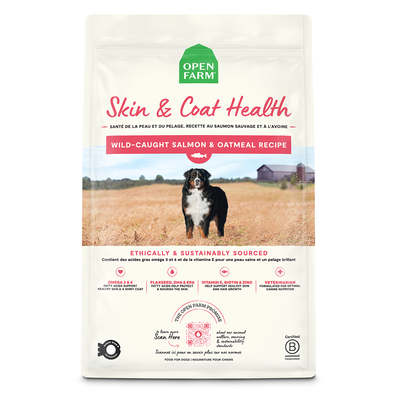 Open Farm Wild-Caught Salmon & Oatmeal Recipe Dry Dog Food, for Skin & Coat Health, 4-lb