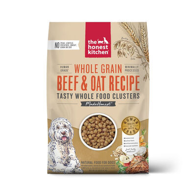 The Honest Kitchen Whole Grain Beef & Oat Whole Food Clusters Dry Dog Food, 20-lb