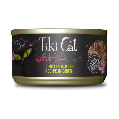 Tiki Cat After Dark Wet Cat Food Chicken & Beef Can, 2.8-oz