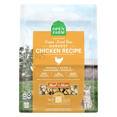 Open Farm Harvest Chicken Freeze Dried Raw Cat Food, 9-oz