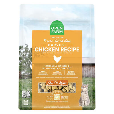 Open Farm Harvest Chicken Freeze Dried Raw Cat Food, 9-oz