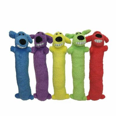 Multipet Loofa Assorted Colors Dog Toy (1-count), 12-in