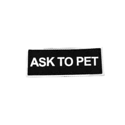 ASK TO PET- SMALL WORD PATCH