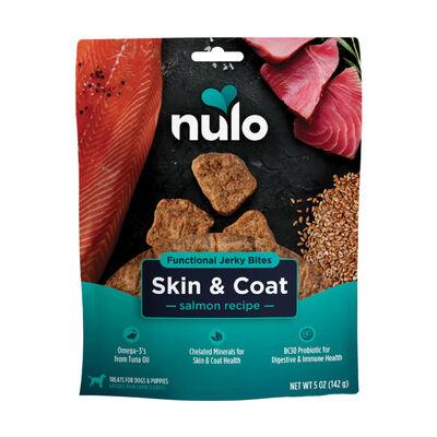 Nulo Functional Skin & Coat Salmon Grain-Free Dog Jerky Treats, 5-oz