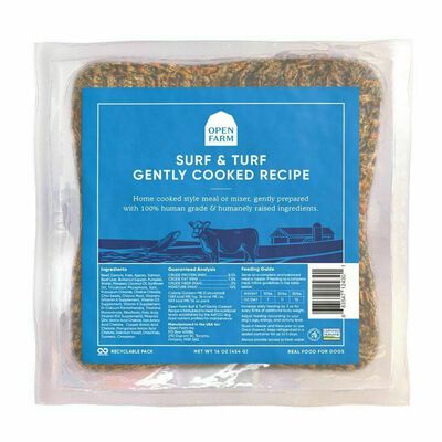 Open Farm Frozen Surf & Turf Gently Cooked Recipe Human Grade Dog Food, 16-oz