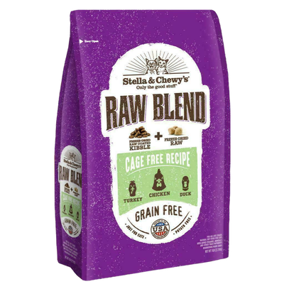Stella & Chewy's Cat Raw Blend Kibble, Cage-Free Poultry Recipe