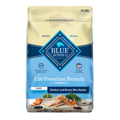 Blue Buffalo Life Protection Formula Chicken & Brown Rice Recipe with DHA and ARA Puppy Dry Dog Food, 15-lb