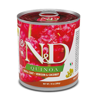 Farmina N&D Quinoa Skin & Coat Venison Wet Food Dog Can, 10.05-oz