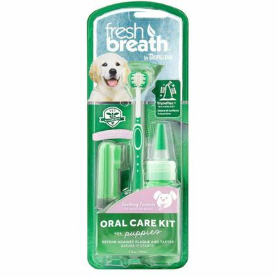 Fresh Breath By Tropiclean Oral Care Kit For Puppies, 2-oz - Made In USA