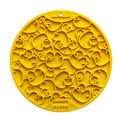 Sodapup Large Ducky Design Enrichment Lick Mat With Suction Cups, Yellow