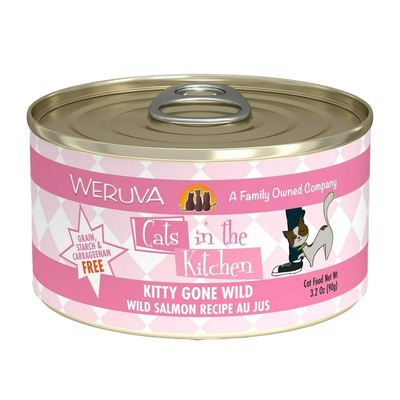 Weruva Cats In The Kitchen, Kitty Gone Wild With Wild Salmon Au Jus Cat Food