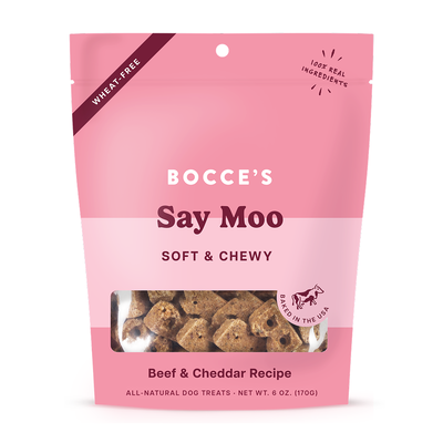 Bocce's Bakery Say Moo Soft & Chewy Dog Treats, 6-oz