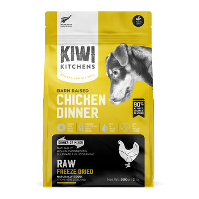 Kiwi Kitchens Raw Freeze Dried Chicken Dinner Dog Food, 2-lb