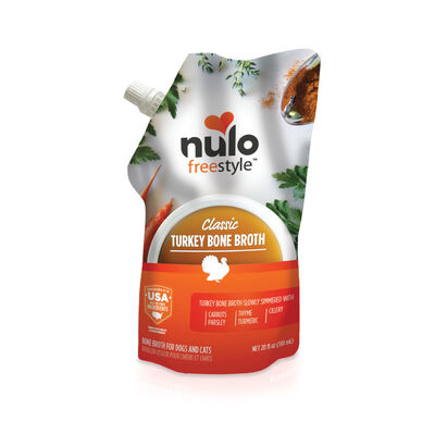 Nulo FreeStyle Dog Cat Turkey Bone Broth Pouch, 20-oz