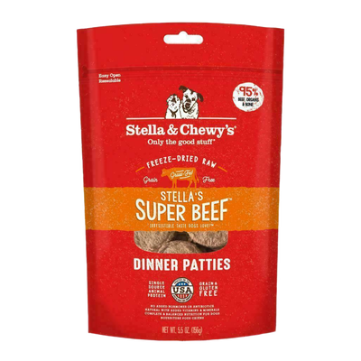 Stella & Chewy's Dog Freeze-Dried Raw, Super Beef Dinner Patties, 5.5-oz