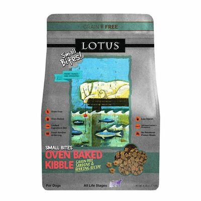 Lotus Small Bites Grain-Free Sardine And Pollock Dry Dog Food, 4-lb