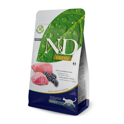 Farmina N&D Prime Lamb & Blueberry Adult Dry Cat Food, 3.3-lb