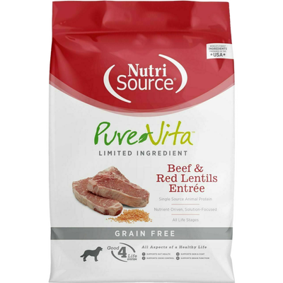 PureVita Grain Free Beef & Red Lentils Dog