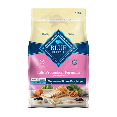 Blue Buffalo Life Protection Formula Small Breed Chicken & Brown Rice Recipe Adult Dry Dog Food, 5-lb