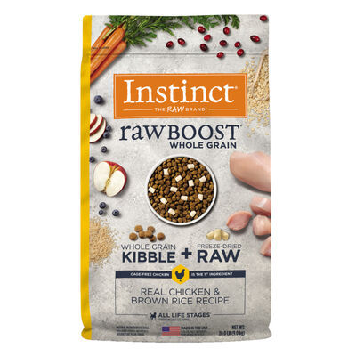 Instinct Raw Boost Whole Grain Chicken & Brown Rice Dry Dog Food, 20-lb