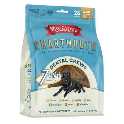 The Missing Link Smartmouth™ Dental Chews For Large/Extra Large Dogs 28 Count