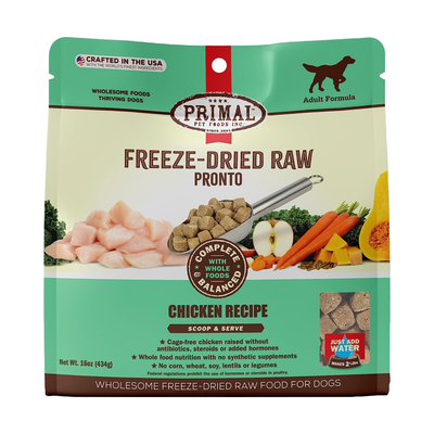 Primal freeze dried raw top dog food