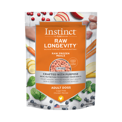 Frozen - Instinct Raw Longevity Raw Frozen Meals Cage-Free Chicken Recipe For Dogs