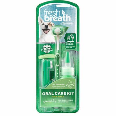Fresh Breath By Tropiclean Oral Care Kit For Pets, Large - Made In USA