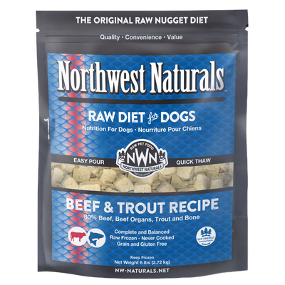 Frozen Raw Beef/Trout Nug 6-lb