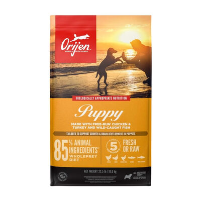 Orijen Puppy Dog Food Free-Run Chicken & Turkey, Wild-Caught Fish, Cage-Free Eggs, 23.5-lb