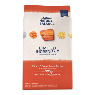 Natural Balance Limited Ingredient Grain Free Salmon & Sweet Potato Recipe Dog Dry Food Bag, 24-lb