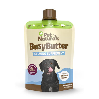 Pet Naturals Busybutter Calming Peanut Butter Stress & Anxiety Support Dog Supplement, 6-Oz