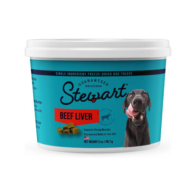 Stewart Single Ingredient Freeze Dried Raw Beef Liver Dog Treats, 2-oz