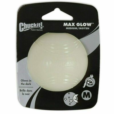 Chuckit! Medium Max Glow Ball  Dog Toy, 1-count